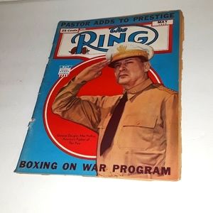RARE THE RING BOXING MAGAZINE MAY 1942 GENERAL MacARTHUR WAR PROGRAM